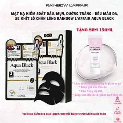 Combo mặt nạ + sữa rửa mặt kiểm soát dầu, trắng da, ngừa mụn Rainbow L