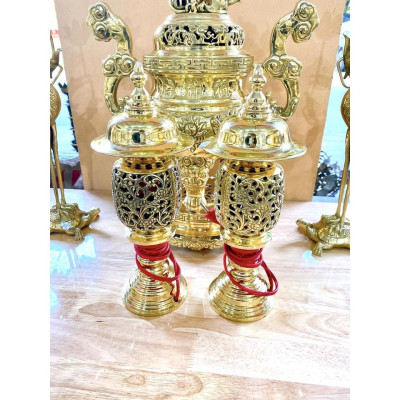 ĐỈNH ĐỒNG NGŨ SỰ CAO 45 CM CHẤT LIỆU BẰNG ĐỒNG