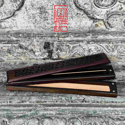 Hộp Gỗ Xông Nhang Trầm Hương Không Tăm 2 Tầng, Có Ngăn Chứa Nhang Và Ngăn Xông Nhang