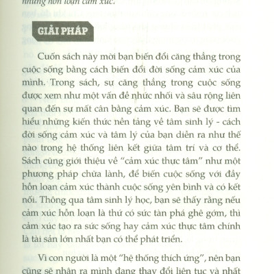Biến Căng Thẳng Thành Sức Mạnh - Hiểu Rõ Cơ Thể Để Cân Bằng Cảm Xúc Và Sống An Nhiên