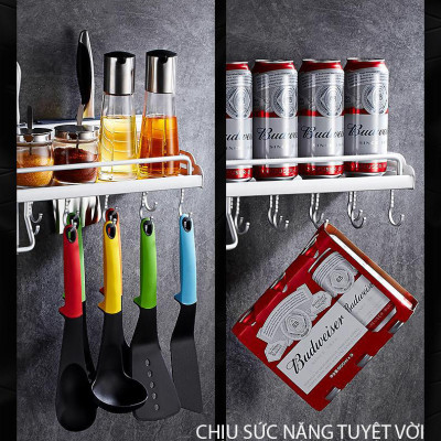 Kệ Đựng Gia Vị Nhà Bếp Tiện Lợi, Giá Treo Dụng Cụ Nhà Bếp Gắn Tường, Kệ Đựng Đồ Nhà Tắm Đa Năng, Tiện Dụng, Không Cần Khoan – MH3112