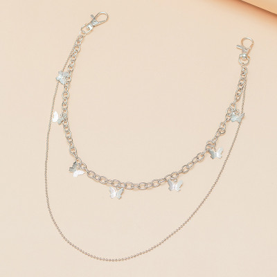 Dây đeo thắt lưng thời trang phổ biến chuỗi bi mặt dây chuyền cánh bướm