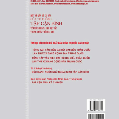 Một số vấn đề cơ bản của tư tưởng Tập Cẩn Bình về chủ nghĩa xã hội đắc sắc Trung Quốc thời đại mới