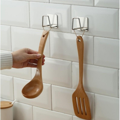 Móc Gắn Tường, Móc Inox Đa Năng, Móc Treo Vung Nồi Dán Tường, Treo Miếng Cọ Rửa Bát, Nồi, Xoong Chảo Tiện Dụng. TakyHome 2010