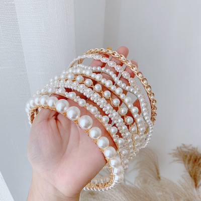 Băng đô đính ngọc trai nhân tạo