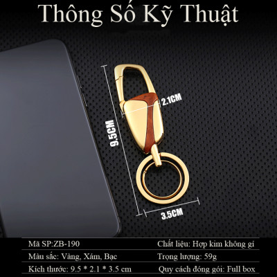  Móc Chìa Khóa Ô Tô Xe Máy Cao Cấp Gài Thắt Lưng Tiện Lợi  ZB-190 Nhỏ Gọn ( giao màu ngẫu nhiên )