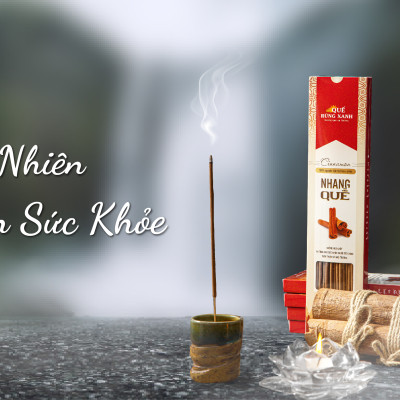 Combo 3 hộp nhang Quế Rừng Xanh - Quế nguyên chất, hương quế rừng tự nhiên, thanh lọc không khí, không gây độc hại đến sức khỏe, giúp tin thần thoải mái - 100% nguyên chất - Hàng chính hãng 