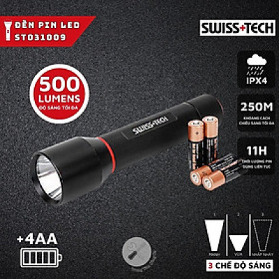 Đèn Pin LED Cao Cấp SWISS+TECH ST031009 ( 500 Lumen ) - Hàng chính hãng