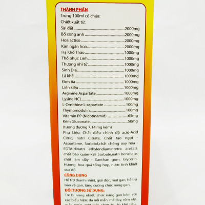 SIRO MÁT GAN TRẺ EM LIVERTIN KIDS - THANH NHIỆT MÁT GAN GIẢI ĐỘC - KHÔNG LO DỊ ỨNG - MẨN NGỨA NỔI MỀ ĐAY - NHIỆT MIỆNG - LIVERTINKIDS HỘP 20 ỐNG NHỰA BẺ