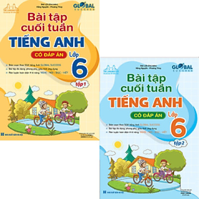 Sách - global success - Bài tập cuối tuần Tiếng anh lớp 6 - tập 1 + 2 (có đáp án)