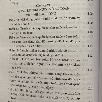Luật  An Toàn, Vệ Sinh Lao Động ( hiện hành ) 