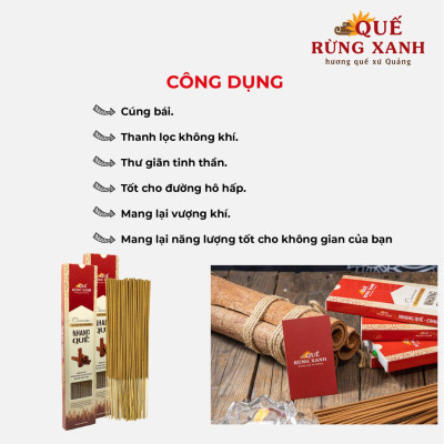 Combo 3 hộp nhang Quế Rừng Xanh - Quế nguyên chất, hương quế rừng tự nhiên, thanh lọc không khí, không gây độc hại đến sức khỏe, giúp tin thần thoải mái - 100% nguyên chất - Hàng chính hãng 
