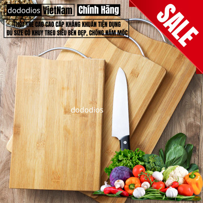 Thớt Tre Kháng Khuẩn Cao Cấp - Có Khuy Treo Chống Nấm Mốc Bền Đẹp Kháng Khuẩn Không Bị Mùn An Toàn Vệ Sinh - Chính hãng dododios