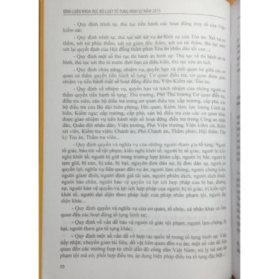 Bình luận Khoa học Bộ luật tố tụng hình sự 2015