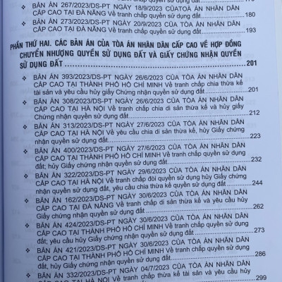 Tuyển Tập Các Bản Án Của Toà Án Nhân Dân Cấp Cao Về Quyền Sử Dụng Đất Và Tài Sản Gắn Liền Với Đất