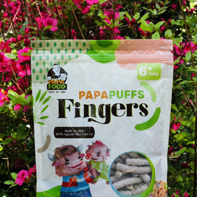 Bánh ăn dặm PAPAFOOD PAPAPUFFS FINGERS - 100% Nguyên Liệu Hữu Cơ - Gói 50g