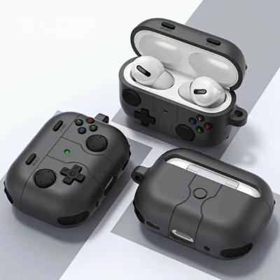 Case vỏ ốp bảo vệ dành cho tai nghe Airpods 1, 2, 3, 4, airpod Pro 1, Pro 2 silicon kèm móc kim loại - Hàng chính hãng