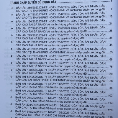 Tuyển Tập Các Bản Án Của Toà Án Nhân Dân Cấp Cao Về Quyền Sử Dụng Đất Và Tài Sản Gắn Liền Với Đất