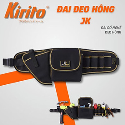 Túi đeo hông đựng đồ nghề điện và máy khoan pin, đai dài có họng đựng khoan