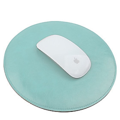 Miếng Lót Chuột Hình Tròn Bằng Da Microfiber Chống Trượt ( 22cm ) - Hàng Chính Hãng