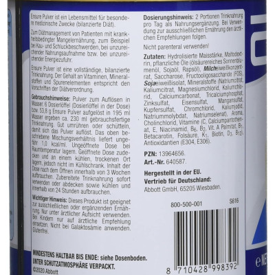Ensure Đức cho người lớn tuổi Ensure Vanille-Geschmask giúp hồi phục sức khỏe cho người gầy, suy dinh dưỡng - QuaTangMe Extaste