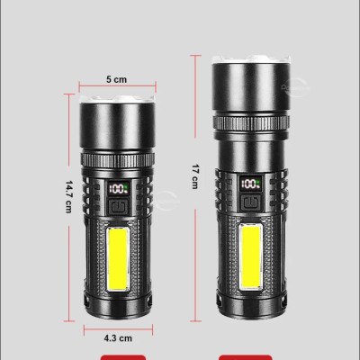 Đèn Pin Siêu Sáng LS-S56 Cầm Tay 4 Chế Độ Sáng Sạc Sạc Nhanh Type C Chiếu Sáng Khoảng Cách Lên Đến 2000m Tích Hợp Đèn COB Tích Hợp Làm Pin Dự Phòng