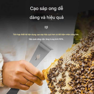 Bộ dụng cụ đa năng thợ mộc – Xà beng inox siêu bền, dao cạy cửa gỗ, dụng cụ cạo, nhổ đinh, hỗ trợ nuôi ong tiện lợi