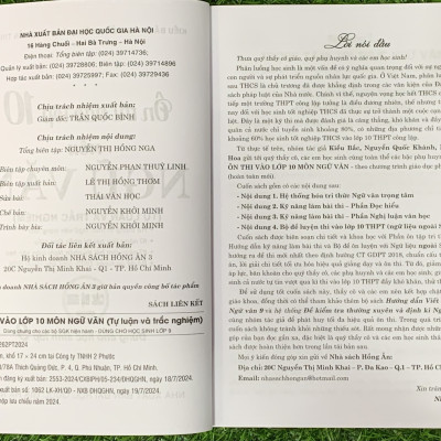Ôn thi vào lớp 10 môn Ngữ Văn - Tự Luận & Trắc Nghiệm ( Dùng chung cho các bộ SGK hiện hành) (HA-MK)