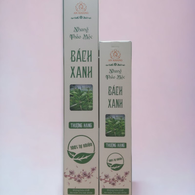 hộp 100 nén Nhang thảo mộc Bách Xanh dài 29cm - không sử dụng hóa chất, ít khói, mùi hương dịu nhẹ
