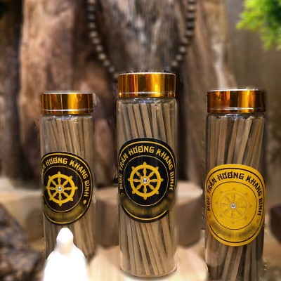 Khang Bình Nhang thanh trầm hương dạng vuông dài 10cm ( 60 cây ) trầm sạch tự nhiên Ít khói mùi thơm thanh ngọt dịu nhẹ