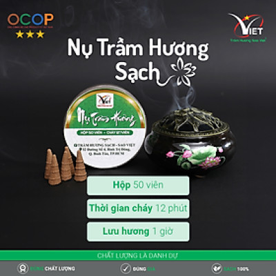 Nụ trầm hương sạch - Sao Việt - ít khói - cháy 12 phút - hương thơm thanh khiết dịu nhẹ, khử uế, thanh lọc
