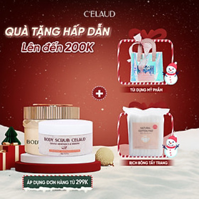 Combo kem dưỡng trắng da body và tẩy tế bào chết Celaud