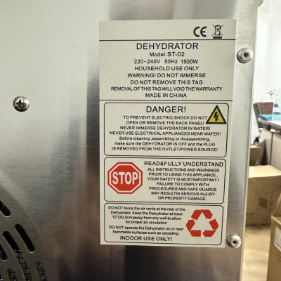 Máy sấy thực phẩm 16 khay inox 100 Lít Thương hiệu Mỹ Septree ST-02, Công suất 1500W - Hàng nhập khẩu (Bảo hành 12 Tháng)