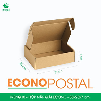 MENG10 - 35x25x7 cm - 100 Hộp carton nắp gài đóng hàng giá rẻ, hộp gói hàng, hộp quà thời trang