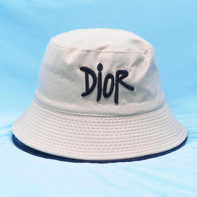 Mũ bucket thêu chữ D nón tai bèo vành nhỏ nón bucket đội được 2 mặt thời trang