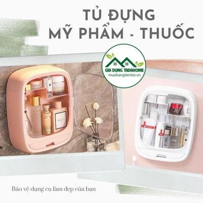 TỦ ĐỰNG MỸ PHẨM, TRANG SỨC, TỦ THUỐC Y TẾ TREO TƯỜNG CHỐNG NƯỚC (TẶNG KÈM MIẾNG DÁN) VIỆT NHẬT HOKORI 3635 - TADAHOME