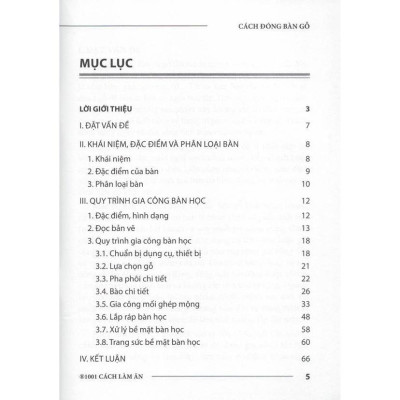 Sách - Cách Đóng Bàn Gỗ - NXB Nông Nghiệp