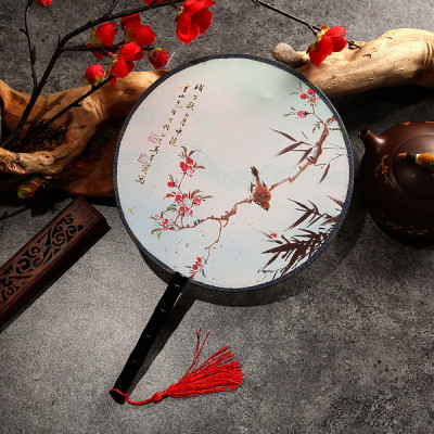 Quạt tròn cổ trang loại nhỏ, Quạt cổ trang Trung Hoa - Mẫu 5