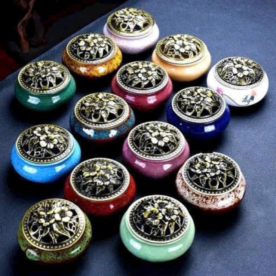 Lư Xông Đốt Trầm Hương Gốm Sứ Men Rạn Ngọc Chất Lượng Cao - HÀNG CHÍNH HÃNG MINIIN