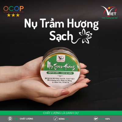 Nụ trầm hương sạch - Sao Việt - ít khói - cháy 12 phút - hương thơm thanh khiết dịu nhẹ, khử uế, thanh lọc