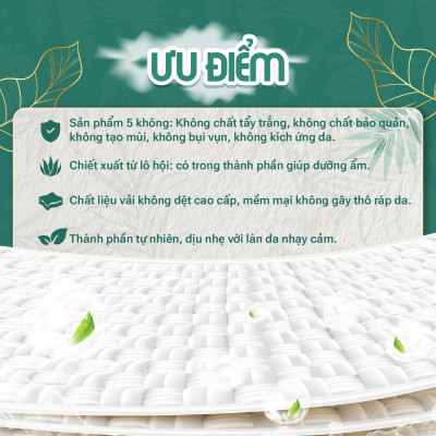 Khăn ướt LAMY 20 tờ cao cấp dành cho em bé không cồn không parabens an toàn cho da nhạy cảm