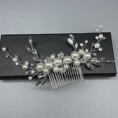 Ốp cài tóc hạt trai đính đá mẫu mới