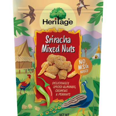 Hạt hỗn hợp ngào cà phê Heritage : Hạnh nhân, hạt điều, hồ đào nguyên liệu Mỹ  ngào cà phê - Coffee caramen mixed Nuts