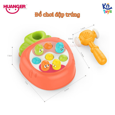 Đồ Chơi Vận Động HUANGER HE8074 Whac-A-Mole - Gõ trứng Hình Cà Rốt Cho Bé Từ 18 Tháng Tuổi