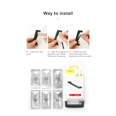 Bộ Khuếch Tán Nước Hoa Trên Ô Tô Baseus Ultra Thin Siêu Mỏng Tặng 6 Lõi An Toàn Cho Phụ Nữ Mang Thai, Trẻ Nhỏ Sản Phẩm Chính Hãng