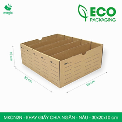 MKCN2N - 30x20x10 cm - 10 khay giấy carton chia ngăn - Khay đựng đồ linh kiện, văn phòng phẩm