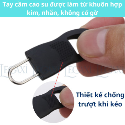 Móc Khóa Zip Kéo Thay Thế Bằng Nhựa Kim Loại Có Thể Tháo Rời Cho Balo Túi Xách, Vali, Áo Khoác, Quần 