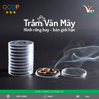 Trầm vân mây hình rồng - Trầm Hương Sao Việt - bản giới hạn