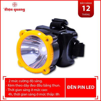 Đèn Pin Đội Đầu Điện Quang ĐQ PFL11 R (Pin sạc, 1W)
