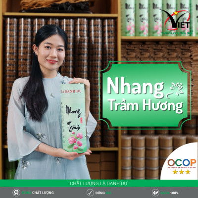 Nhang Trầm Hương Cao Cấp Sao Việt- Cháy Chậm, Ít Khói, Mùi Hương Dịu Nhẹ, Thanh Tao, Sang Trọng